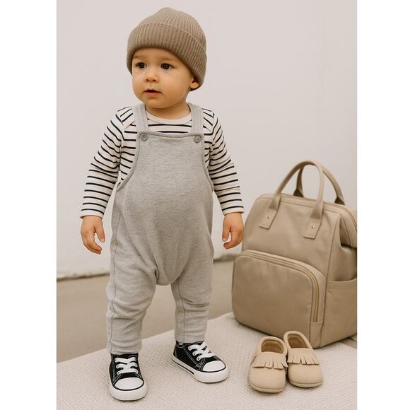 Nordstrom Kids Everyday Grow With Me Organic Cotton Overalls | Size 18-24 Months - Picture 1 of 7